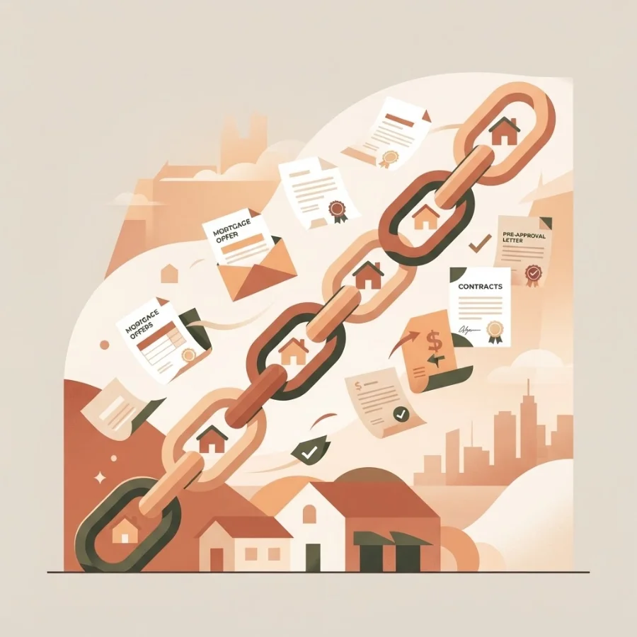 Illustration de plusieurs investissements immobiliers successifs.