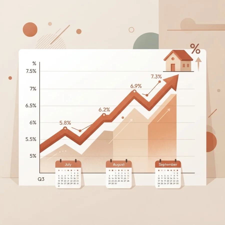 Illustration du marché des taux immobiliers.
